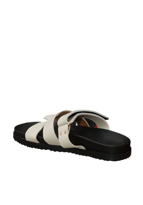 White leather sandal VINCENT VEGA | MILOBUCCIA-AVORIO